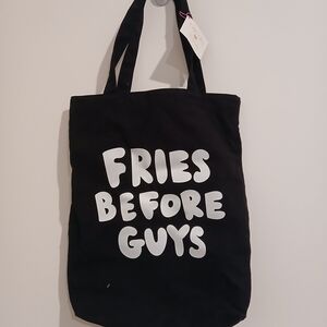 ban.do Black Tote with White Print